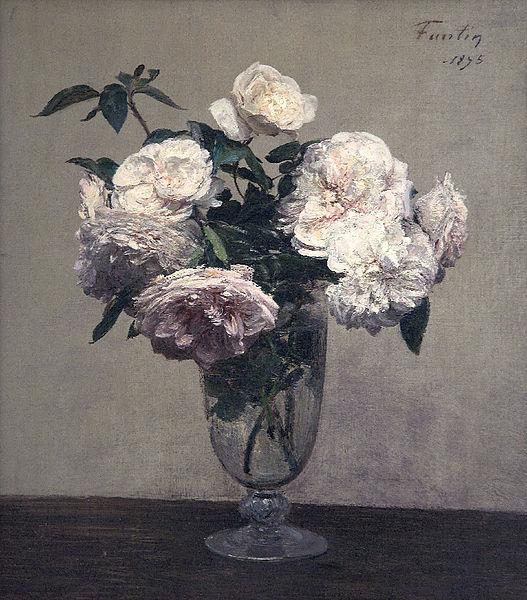 Henri Fantin-Latour Vase des roses Sweden oil painting art